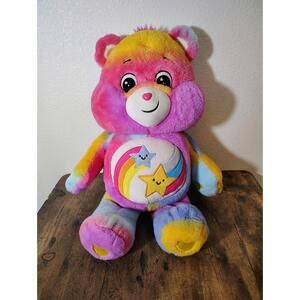 Large Care Bears DARE TO CARE Rainbow Star Caring Earth Recyle Plush